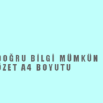 2. “Bilgi felsefesi doğru bilgi mümkün müdür?” A4 BOYUTU