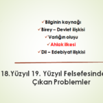 18. 19 yy Felsefesi Ahlak Anlayışı