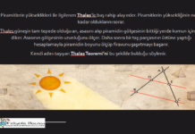 Piramidin boyunu ölçen dahi adam Thales Thales teoremi